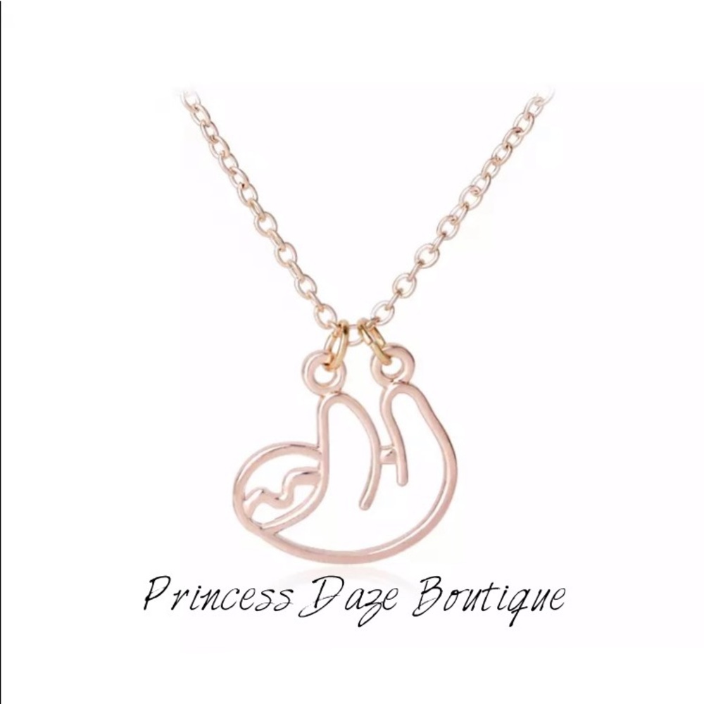Rose Gold Sloth Necklace